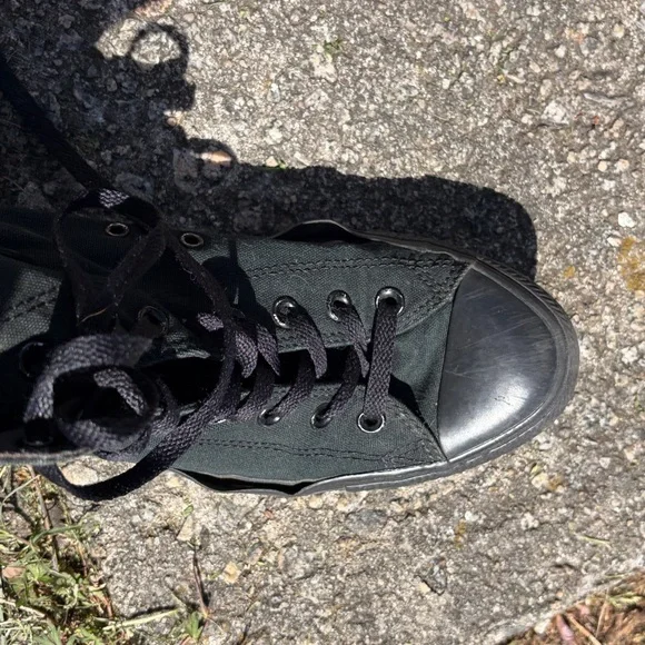 Converse Men's All-Black High-Top Sneakers - Picture 2 of 2